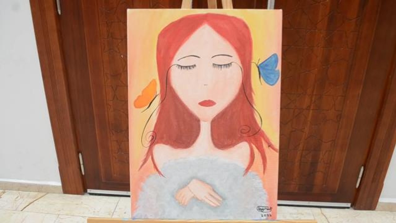 Bilecik haber | Bilecik'te 8 Yaşındaki Zeynep Yağmur Çevik, "Kadına Şiddete Hayır" Temalı Resim Sergisi Açtı