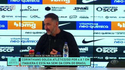 Corinthians reverte a vantagem do Atlético-GO e goleia com show de Yuri Alberto