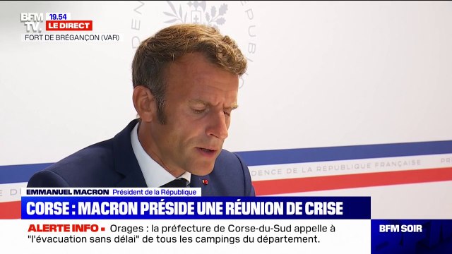 Orages: Emmanuel Macron exprime son soutien à la Corse