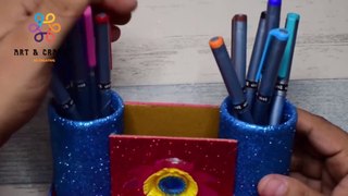 How to make Table and Desk Pen Box at home 