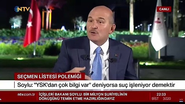 Soylu belge çıkaramadı, zihnindekini açıkladı: 120 bin Suriyeli oy kullanacak
