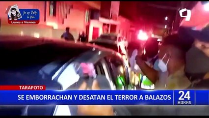 Tarapoto: Sujetos en estado de ebriedad desatan el terror a balazos