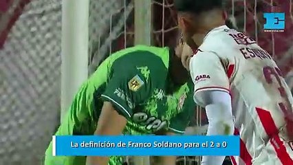 La definición de Franco Soldano para poner el 2 a 0 ante Unión