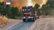 Los bomberos luchan contra las llamas del incendio de Bejís en el frente de Altura