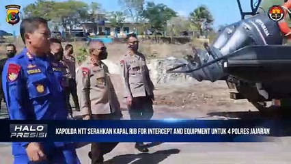 Kapolda NTT Serahkan Kapal RIB For Intercept And Equipment Untuk Empat Polres Jajaran