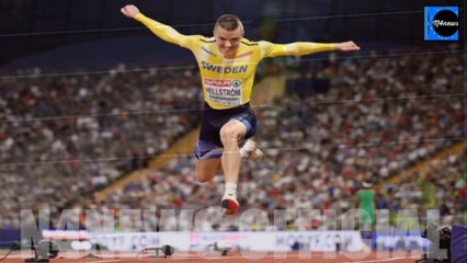 BBC Viewer left in Hysterics as Jesper Hellstrom Bizarrely Does HEAD Triple Jump at  EU-Championship