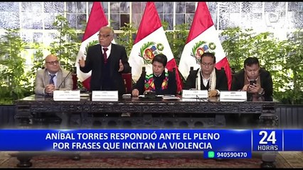 Aníbal Torres al Congreso: "Debemos trabajar conjuntamente sobre las agendas que ustedes propongan"