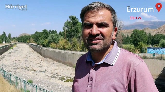 Erzurum'da Oltu Çayı tamamen kurudu
