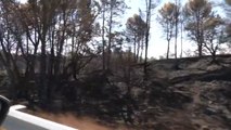 Los vecinos de la zona de Vall d'Ebo se encuentran con los efectos del fuego al volver a sus casas
