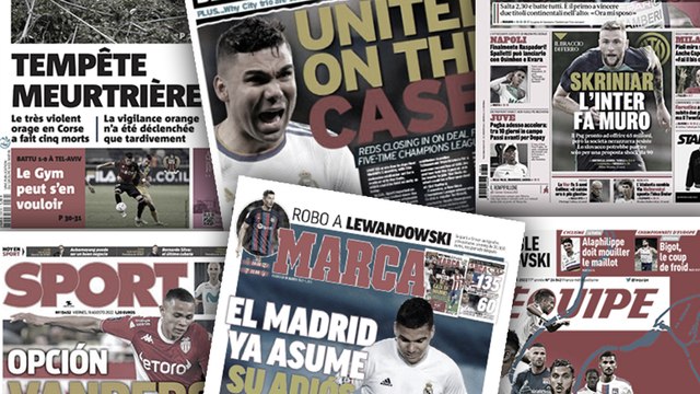 L'arrivée de Casemiro à Manchester United enflamme l'Europe, le FC Barcelone vise une pépite en défense