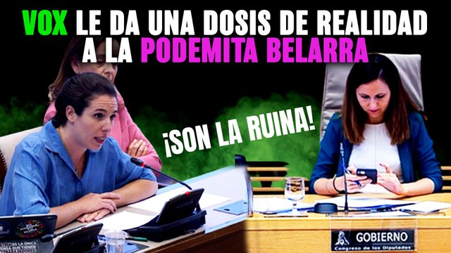 Rocío de Meer (VOX) le da una dosis de realidad a la podemita Belarra: “Son la condena de las personas humildes”