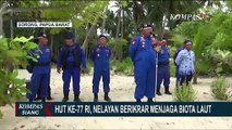 Peringatan HUT ke-77 RI, Nelayan di Pulau Raam Berikrar Stop Bom Ikan dan Jaga Biota Laut