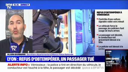 Refus d'obtempérer à Vénissieux: "il y a une crise d'autorité", selon le secrétaire départemental d'Alliance Police Nationale