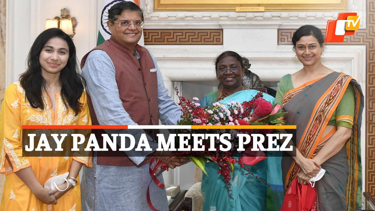 BJP VP Jay Panda Meets President Murmu At Rashtrapati Bhawan In Delhi
