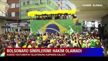 Brezilya Devlet Başkanı Bolsonaro ve YouTuber'ın telefon kavgası kamerada