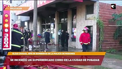 Se incendió un supermercado chino en la ciudad de posadas