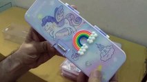 Unboxing and Review of Unicorn double dekker pencil box 35270 for girls gift