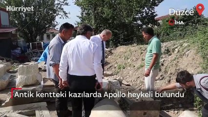 Düzce'de antik kentteki kazılarda Apollo heykeli bulundu