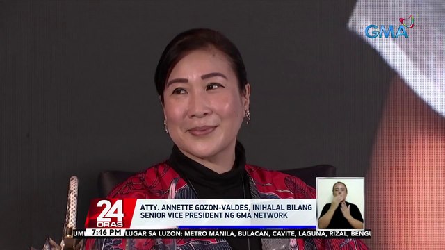 Atty. Annette Gozon-Valdes, inihalal bilang Senior Vice President ng GMA Network | 24 Oras