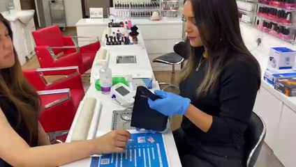 Sheffield salon, Lux, on London Road, running blood pressure checks as part of and NHS pilot scheme.
