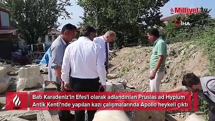 Düzce'de heyecanlandıran Apollo heykeli! 'Büyük bir medeniyeti ortaya çıkarıyoruz'