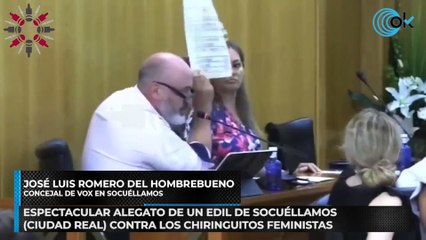 Espectacular alegato de un edil de Vox de Socuéllamos (Ciudad real) contra los chiringuitos feministas