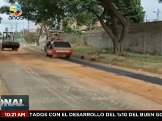 Hidrobolívar realiza trabajos de interconexión con la colocación de 140 toneladas de asfalto