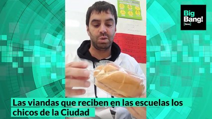 Las viandas que reciben en las escuelas los chicos de la Ciudad