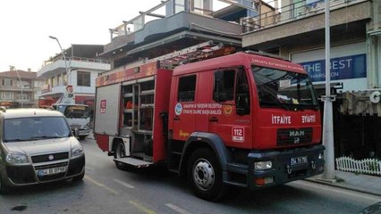 Kafenin fritözü alev aldı, ekipler harekete geçti