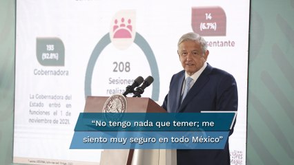“Me siento muy seguro en todo México”, dice AMLO tras hechos de violencia