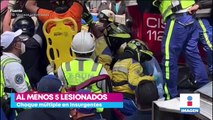 Choque múltiple en Av. Insurgentes deja al menos cinco lesionados