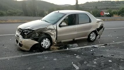Son dakika haberleri! Manisa'da iki otomobil çarpıştı: 2'si çocuk 7 yaralı