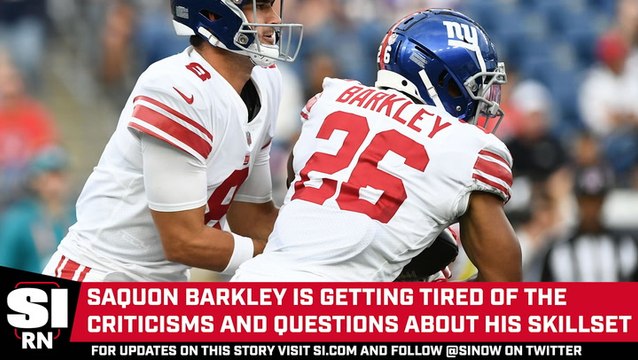 Giants Star Saquon Barkley is Tired of the Criticims of His Skillset