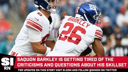 Giants Star Saquon Barkley is Tired of the Criticims of His Skillset