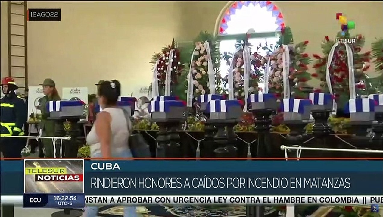 Cubanos rinden merecido tributo a bomberos fallecidos en incendio en Matanzas