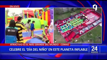 Día del Niño: Parque  Sinchi Roca ofrece diversión para los más pequeños con planeta inflable