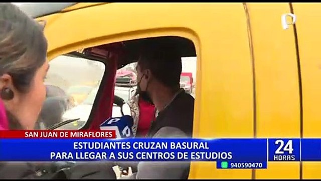 SJM: municipio recoge basura y desmonte tras denuncia de padres de familia