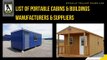 List of Portable Cabins & Buildings Manufacturers & Suppliers