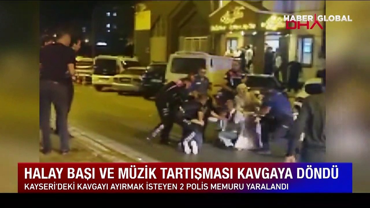 Kayseri'de düğünde 'halay başı' ve 'müzik seçimi' kavgası: 2 polis yaralı, 5 gözaltı