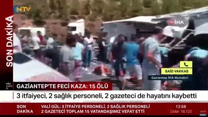 Gaziantep'te çalışma arkadaşını kaybeden İHA muhabiri canlı yayında gözyaşlarını tutamadı