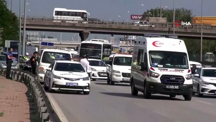 Seyir halindeki polis, mermer nedeniyle ölümden döndü