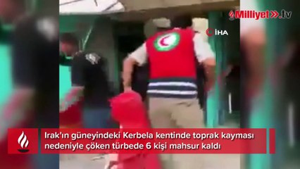 Irak'ta türbe çöktü: 6 kişi mahsur kaldı