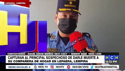 Capturan a sospechoso de haber ultimado a su pareja cuando miraba TV en Lepaera, Lempira