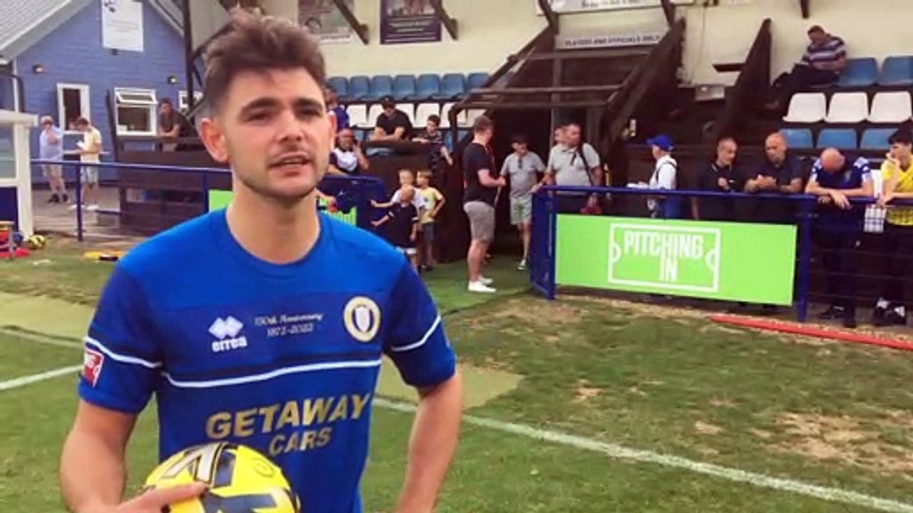 Hat-trick hero Cemal Ramadan reflects on Bury Town's 3-0 FA Cup win over Newmarket Town