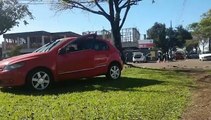 Forte colisão é registrada na Avenida Assunção nas proximidades da Rodoviária