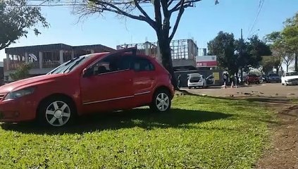 Forte colisão é registrada na Avenida Assunção nas proximidades da Rodoviária