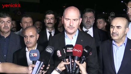 Bakan Soylu feci kazanın olduğu yerde konuştu: Olay bütün yönleriyle birlikte savcılığımızda