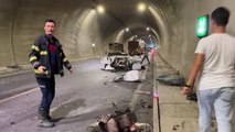 Zonguldak haberleri! ZONGULDAK - Tünel içerisinde takla atan otomobilin sürücüsü ağır yaralandı