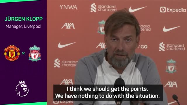 Klopp wants the points if Man United-Liverpool is postponed