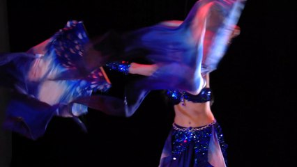 "Fighting Fish" - belly dance fan veils performance by Tanna Valentine and Yoshina